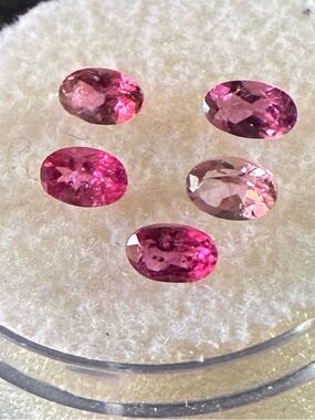 Pretty 1.3 TCW Pink Tourmaline Loose Gemstones Faceted Oval Cut Oct Birthstone